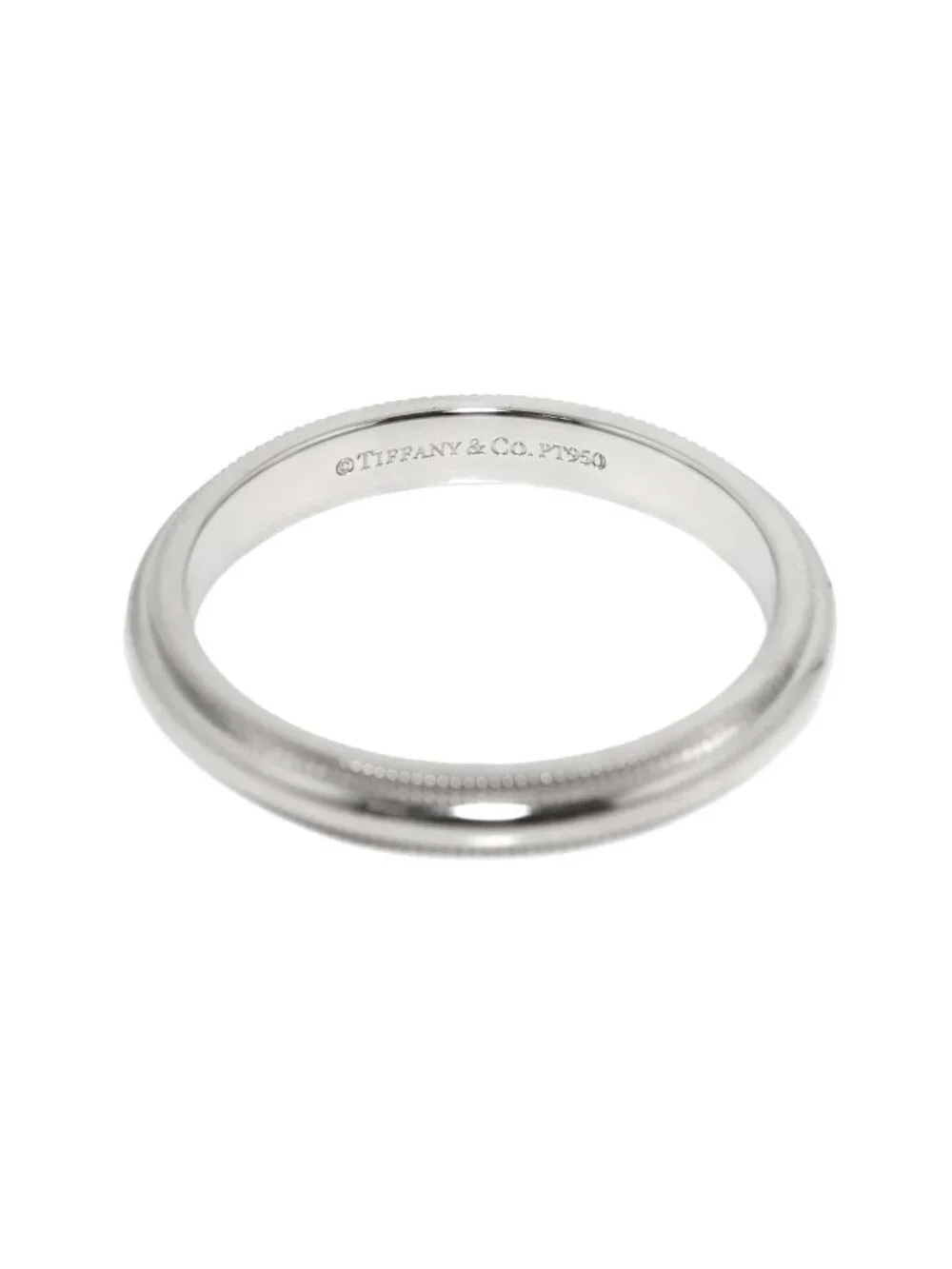 Tiffany & Co Milgrain Ring Width Pt Platinum Together